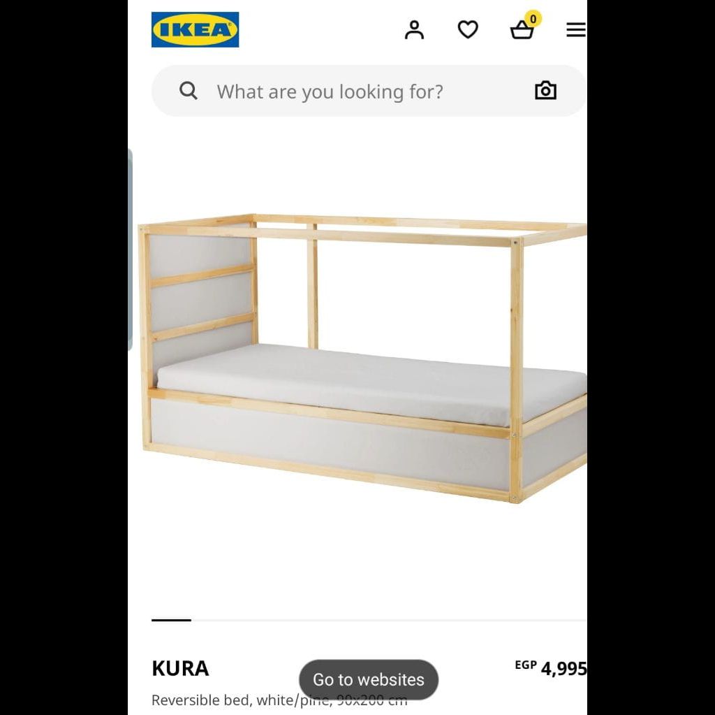 IKEA Kura reversible bed frame + tent