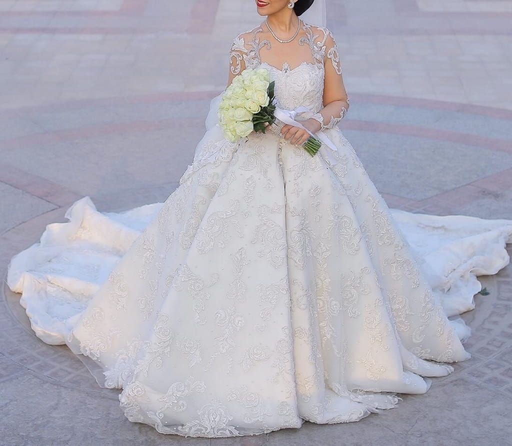 Iman Saab wedding gown