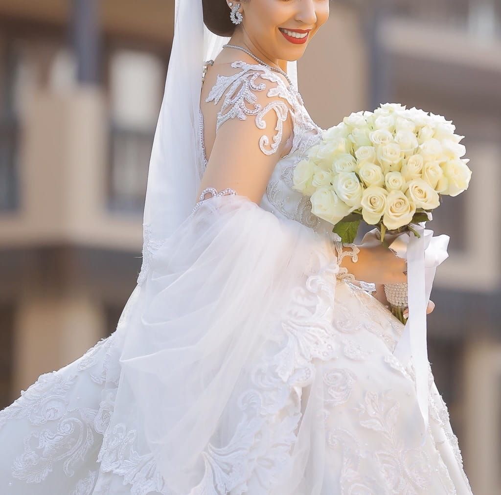 Iman Saab wedding gown