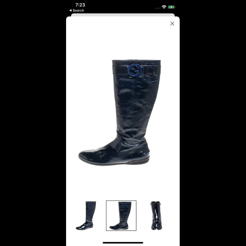 Gucci patent boots