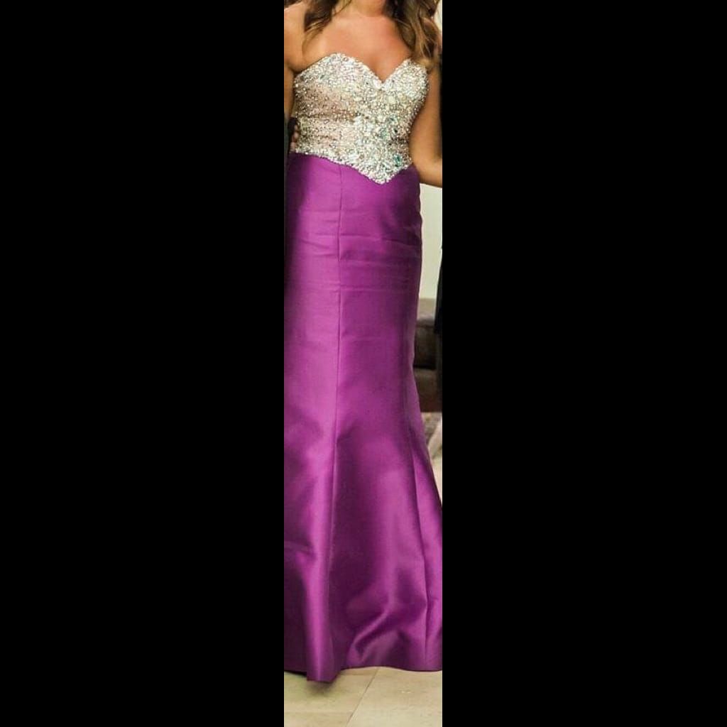 Purple evening dress