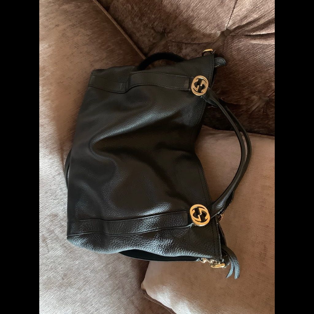 Gucci black leather large