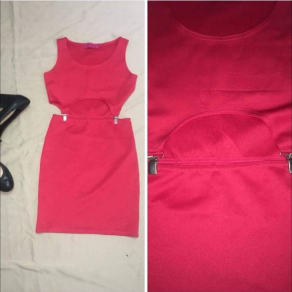 Bohoo red mini dress