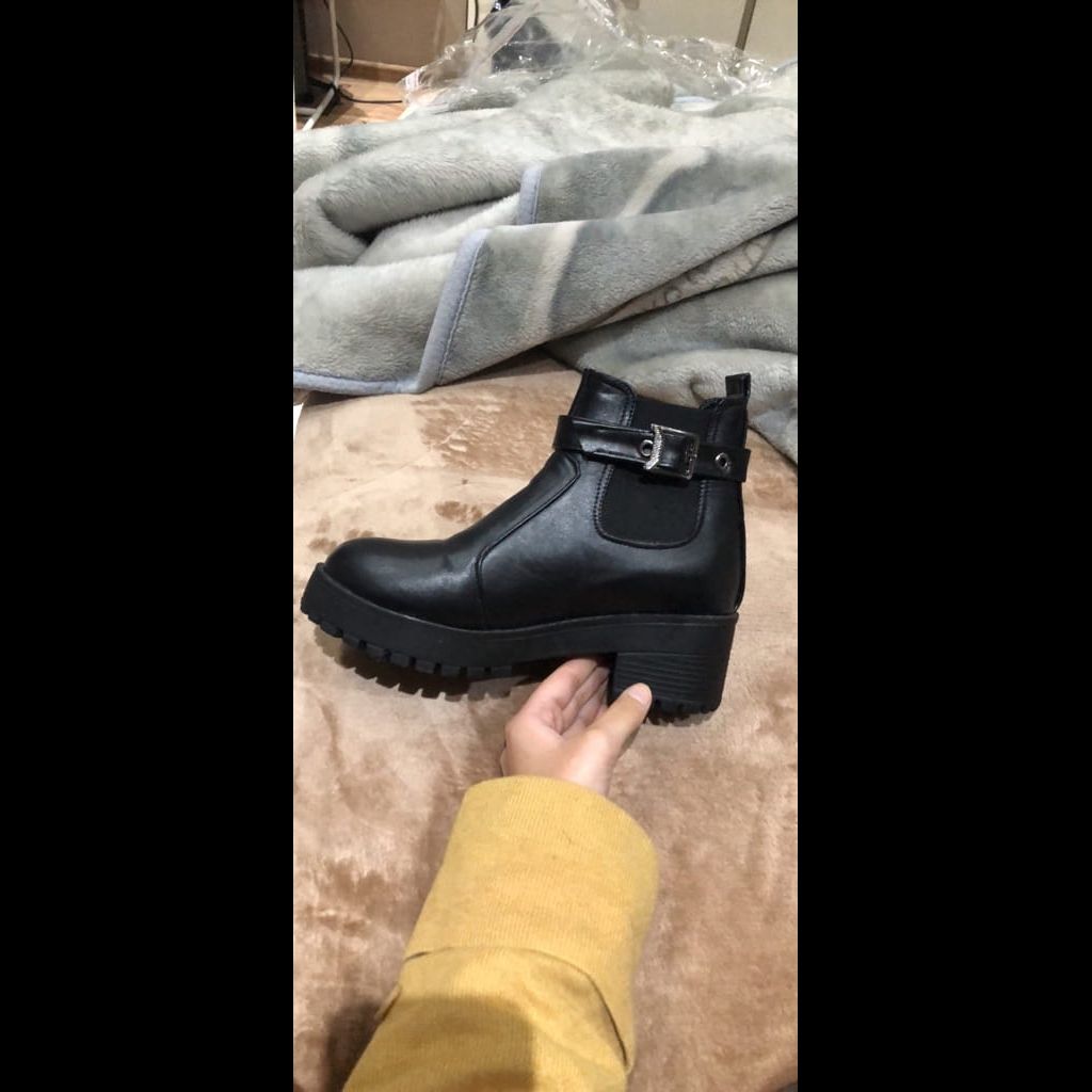 Black half boot