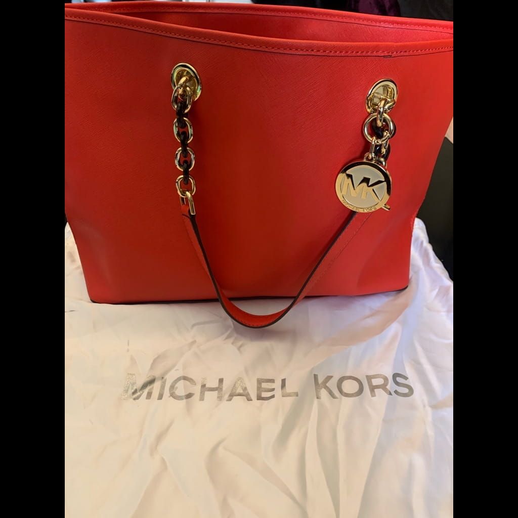 Michael Kors red Leather bag