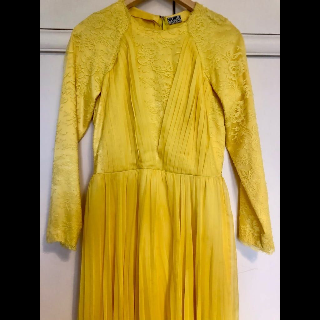 Yellow soirée dress