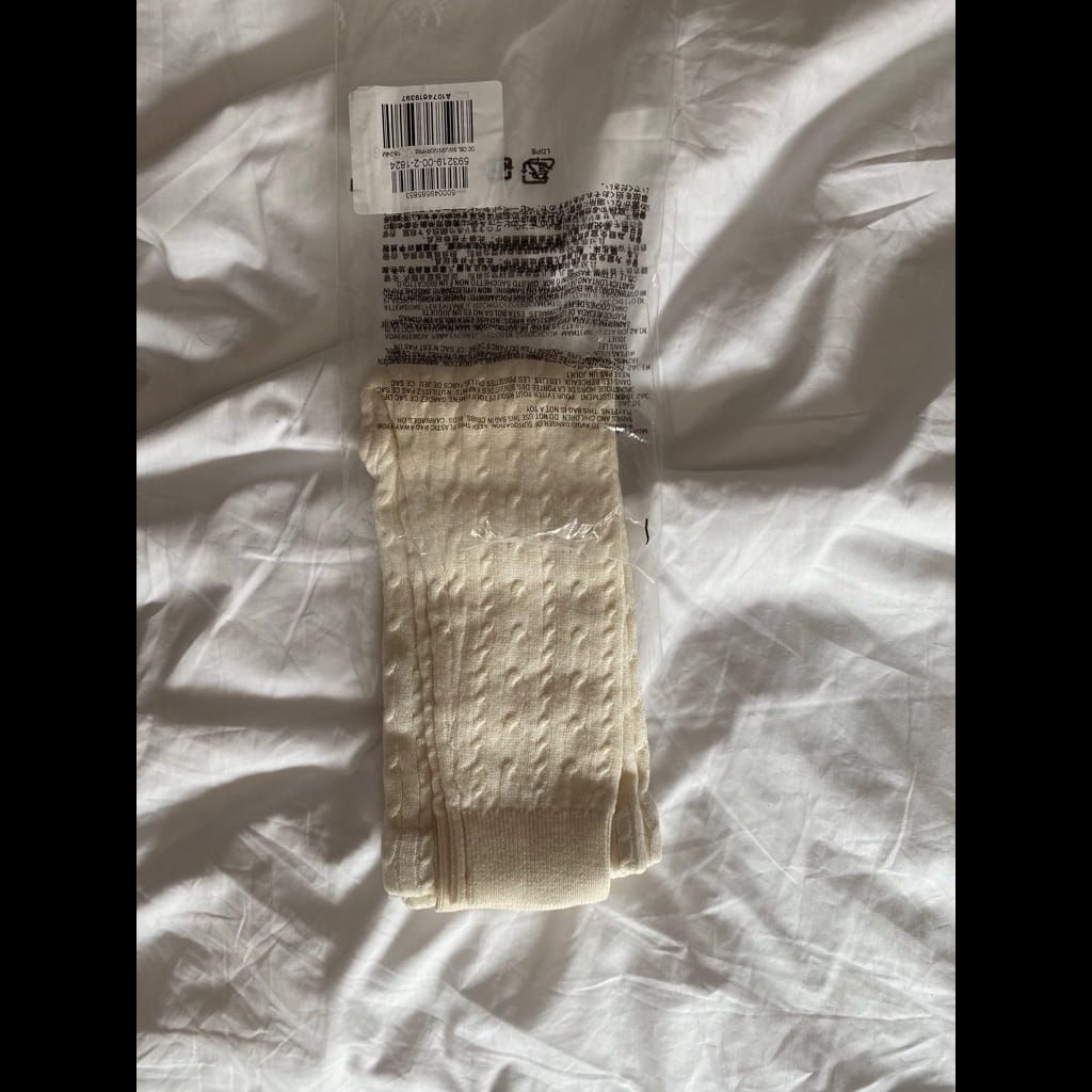 Cream Cable Knit Leggings 18-24 months
