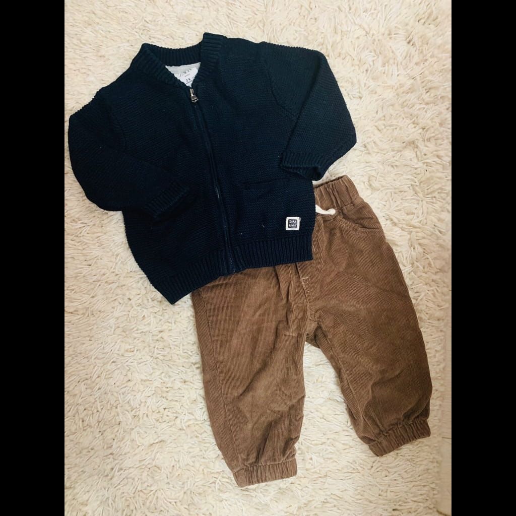 Zara pullover and Carter’s pants