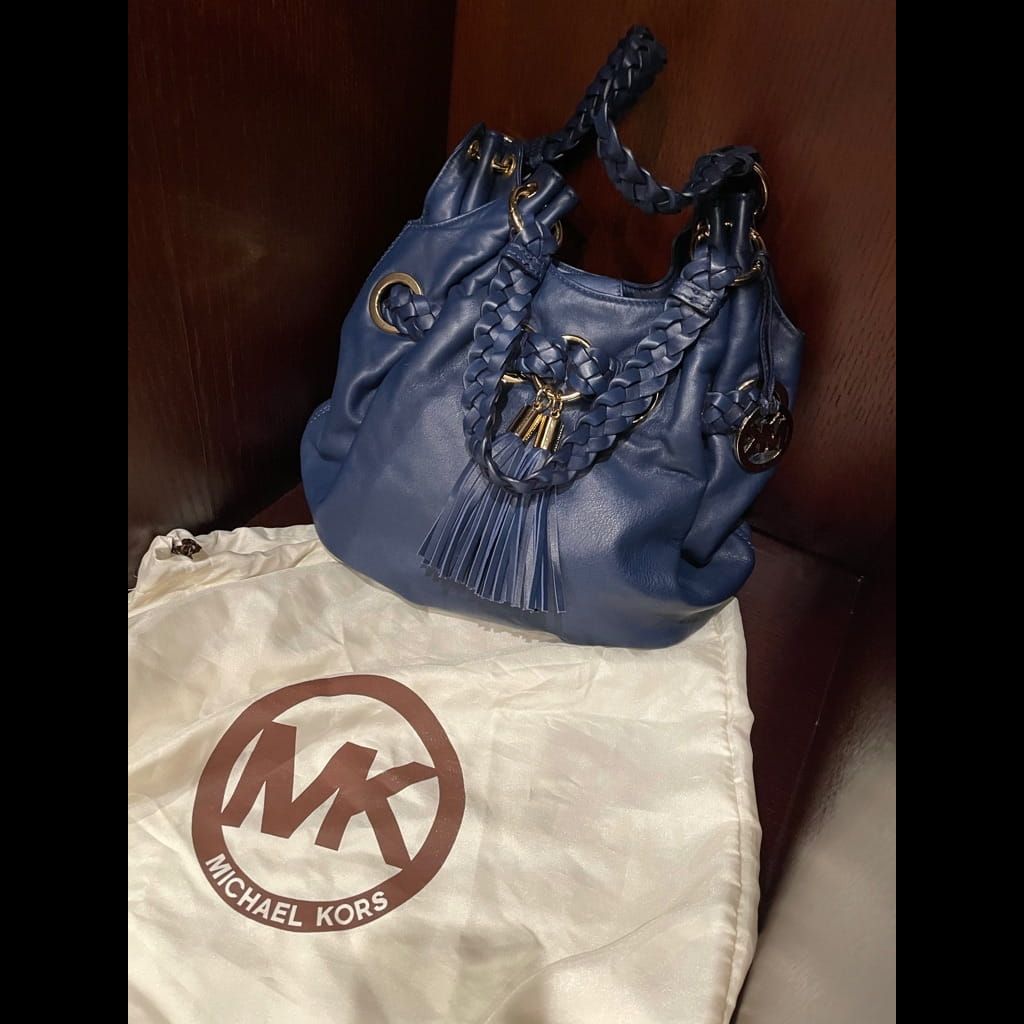 Michael Kors blue shoulder bag