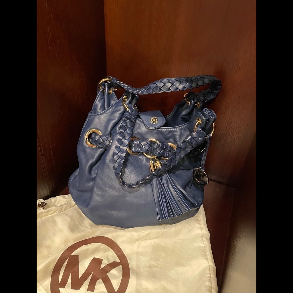 Michael Kors blue shoulder bag