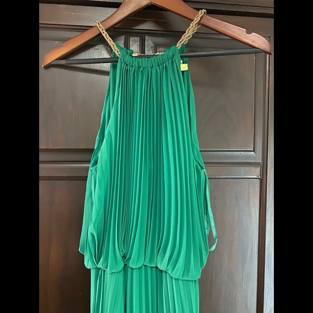 Green soirée dress