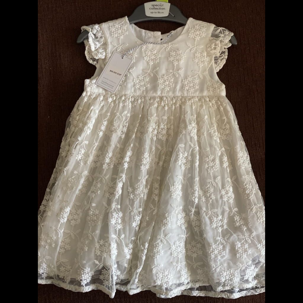 Mothercare lace white dress