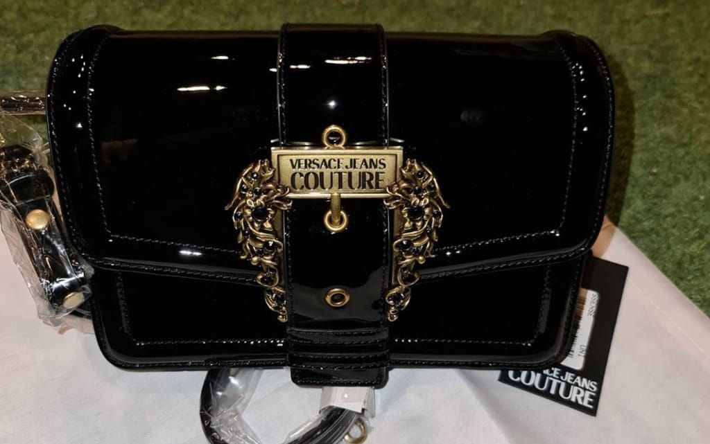 Versace Jeans Couture NEW patent black bag