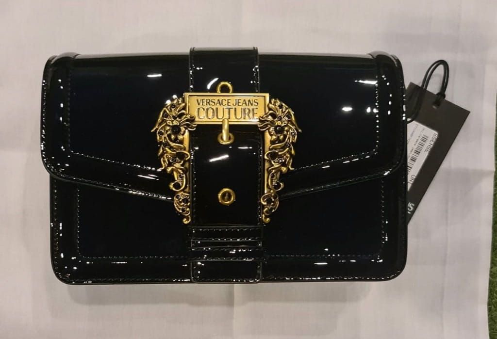Versace Jeans Couture NEW patent black bag