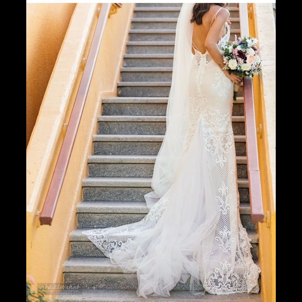 Handbeaded wedding dress
