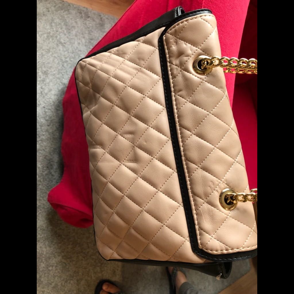 Love moschino baby pink and black shoulder bag