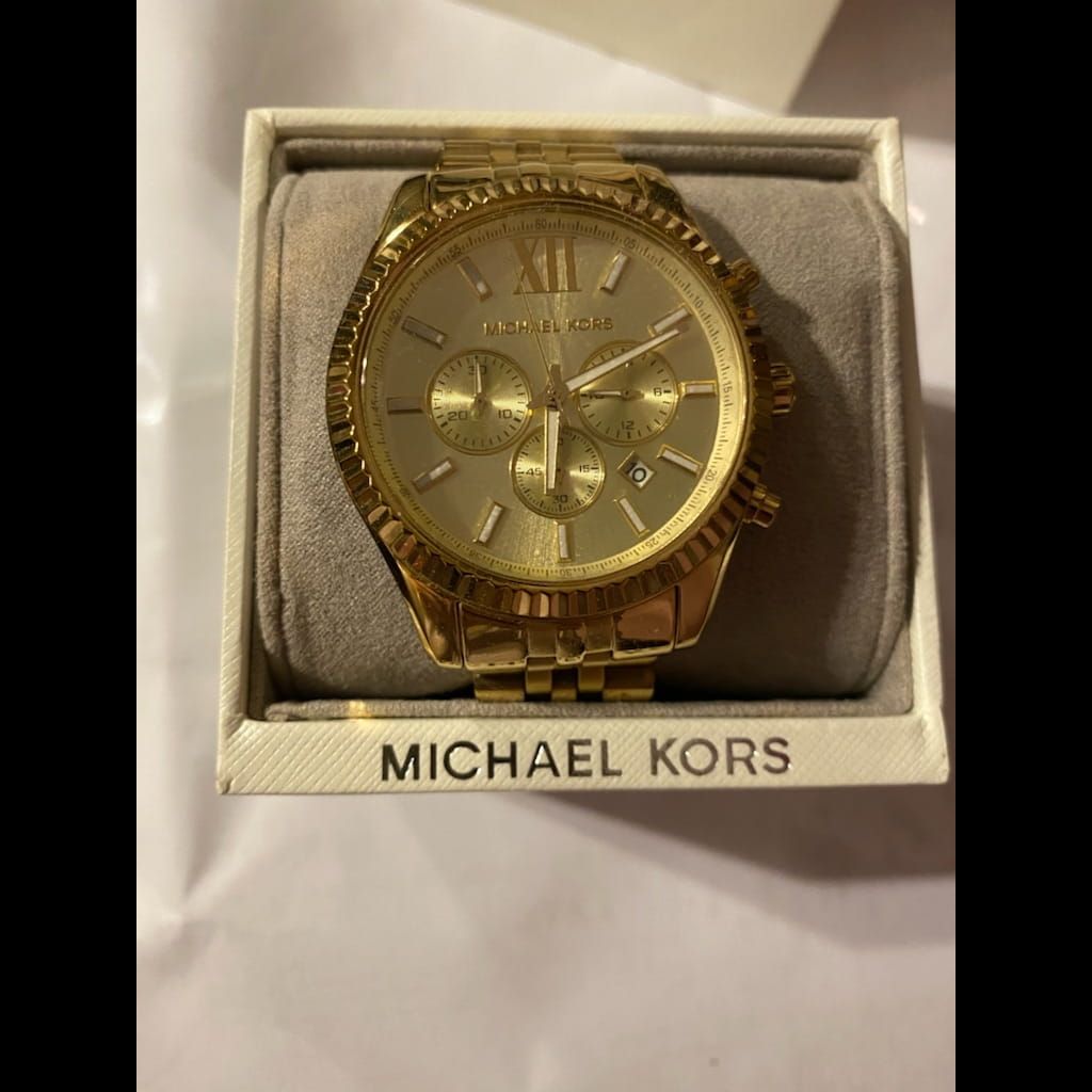 Michael Kors Lexington Unisex Watch - Gold 45mm