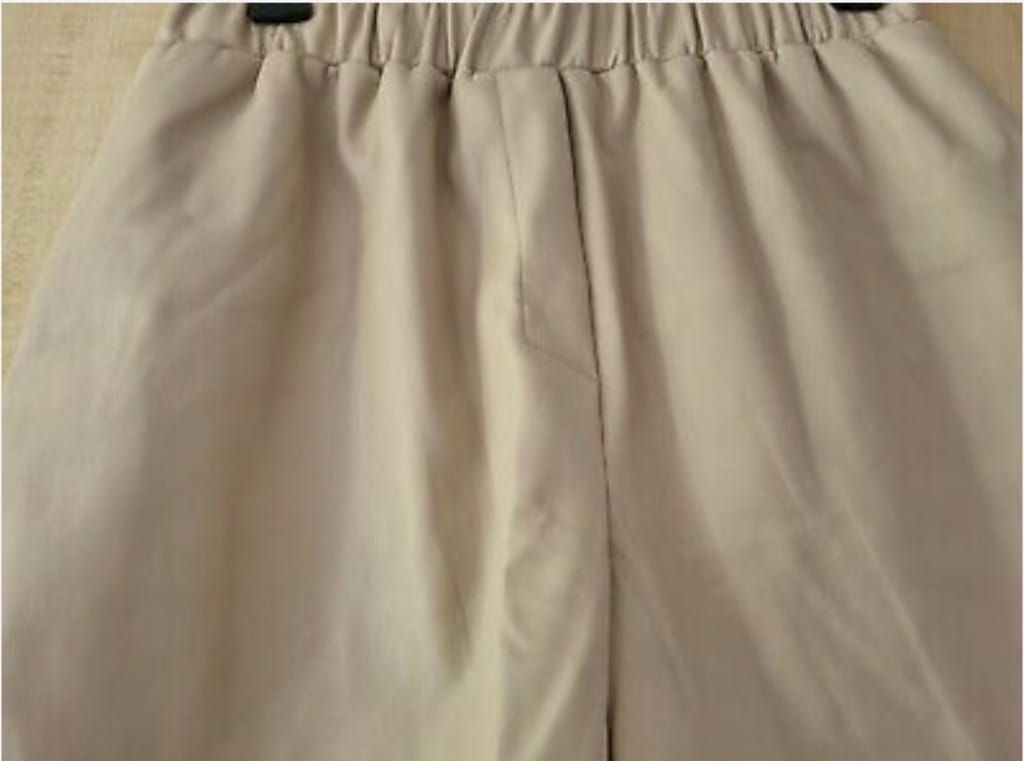 Mango beige faux leather shorts