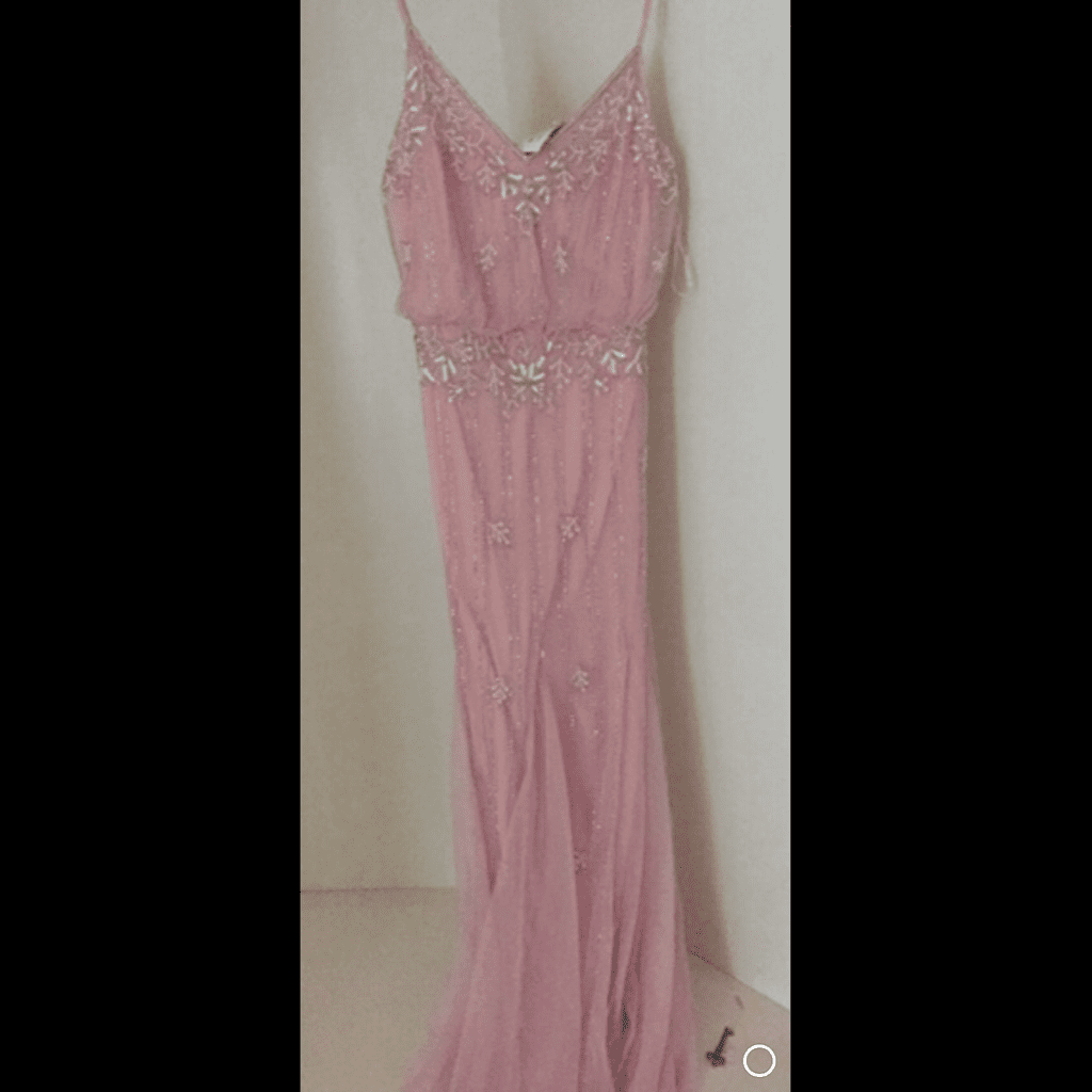 Embroidered evening dress