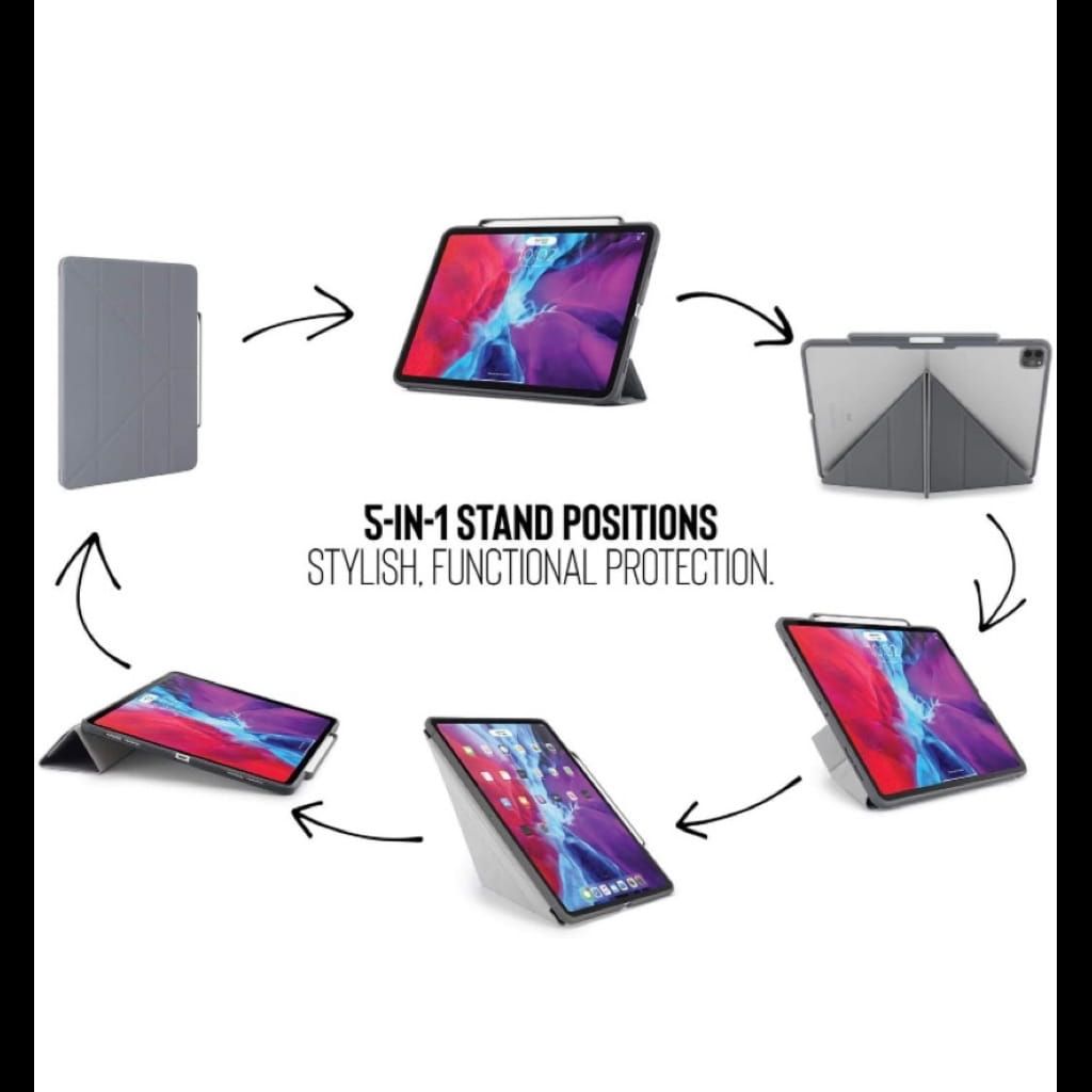Pipetto origami pencil IPad case pro 12.9 3rd & 4rth generation shockproof  TPU Bumper with 5 in 1