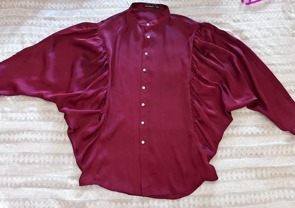 Satin burgundy blouse