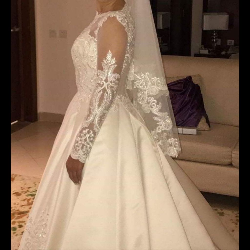Satin wedding dress