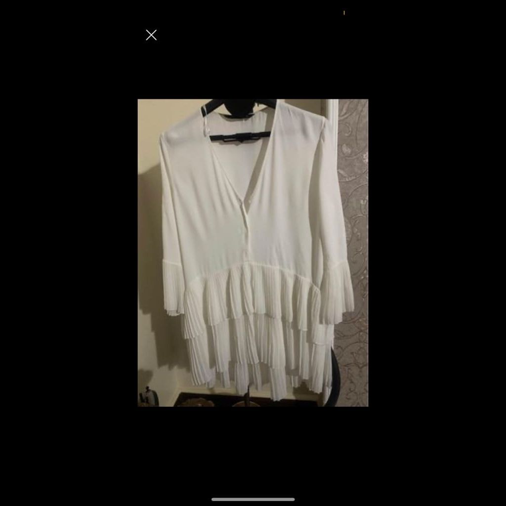 Zara white blouse large