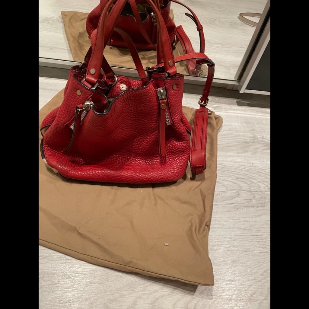 Burberry Brit Leather canvas small Maidstone tote