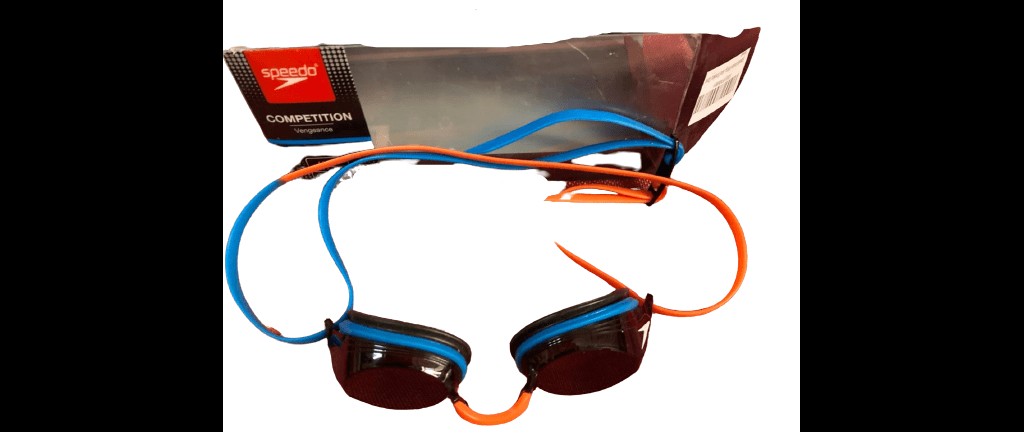 SPEEDO Vengeance Mirrored Swim Goggle Blue + Adidas Caps