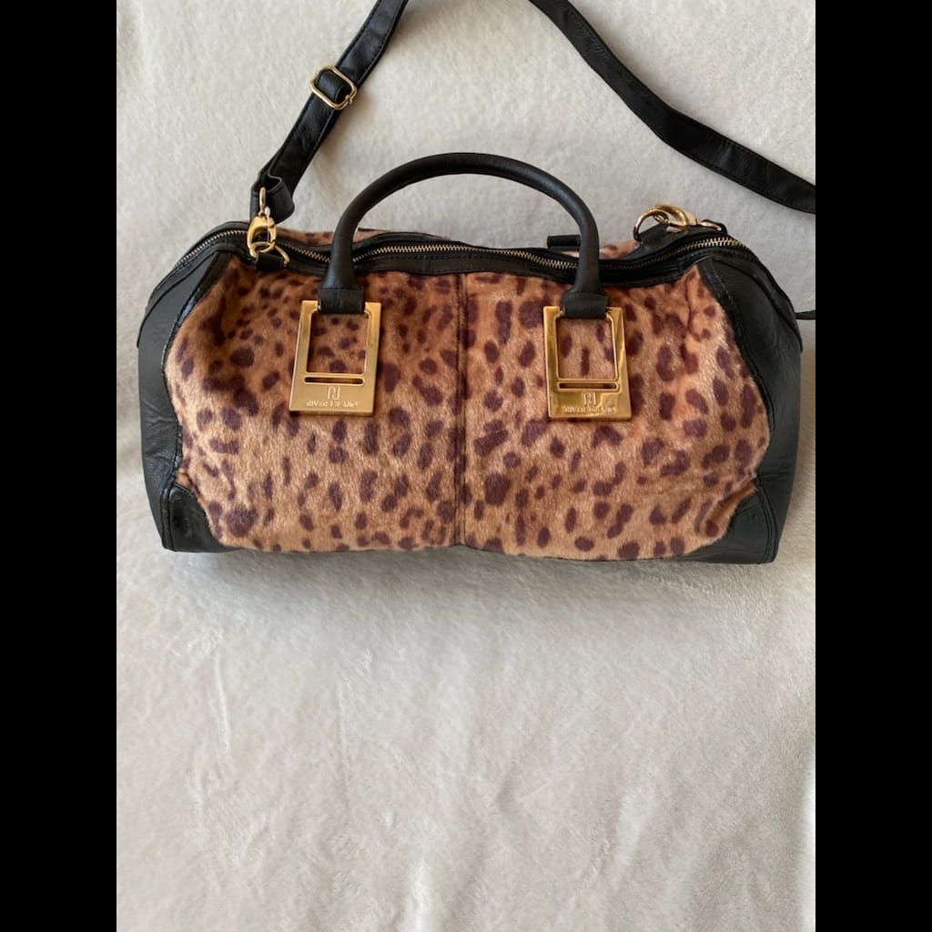 River island leopard x large bag