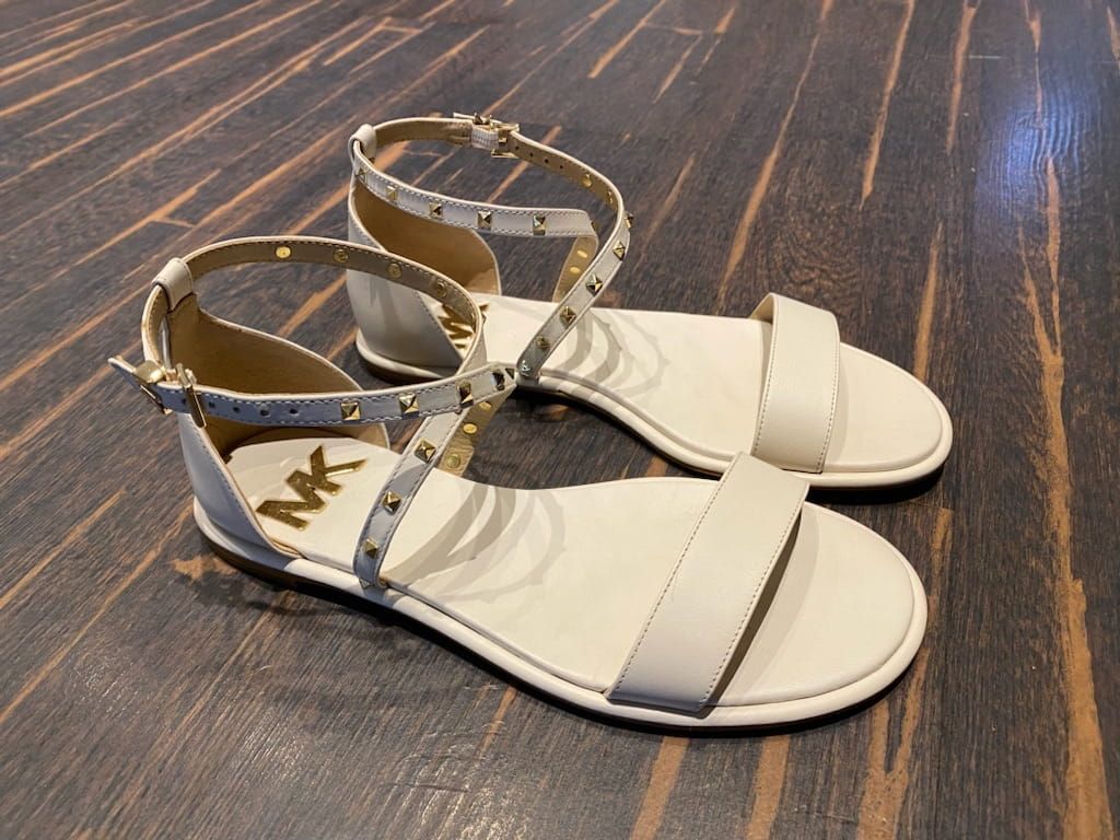 MICHAEL KORS Astrid Studded Leather Sandals