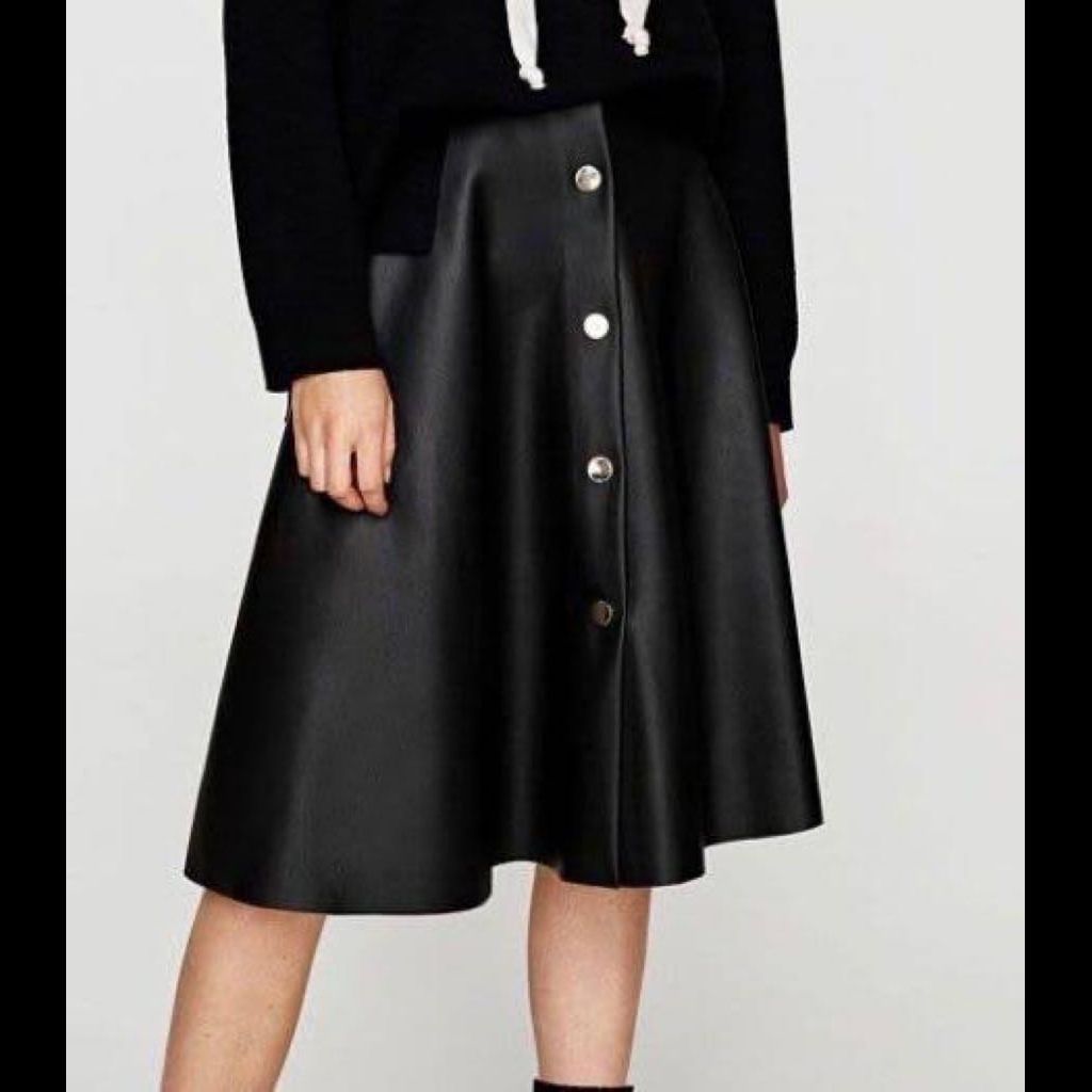 ZARA faux leather skirt