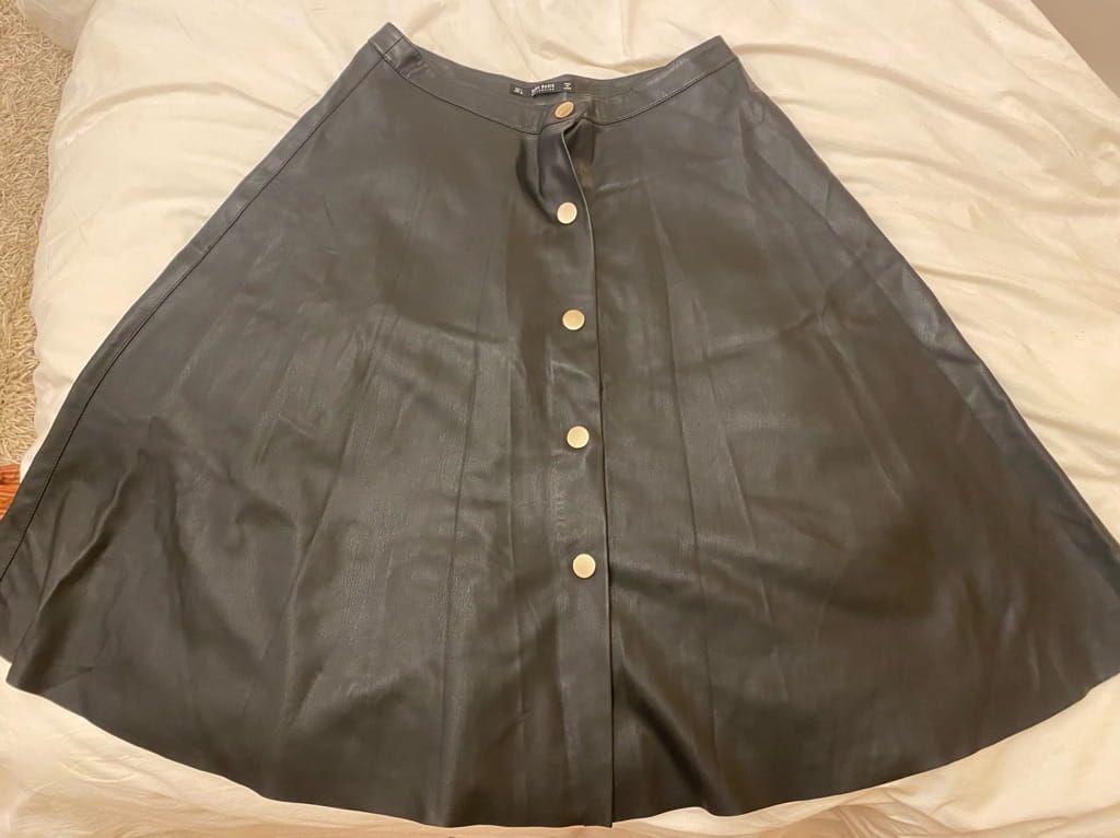 ZARA faux leather skirt