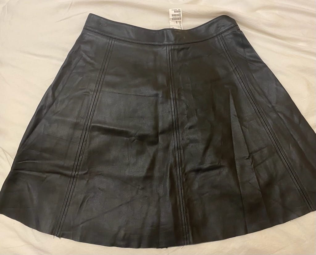 H&M faux leather skirt