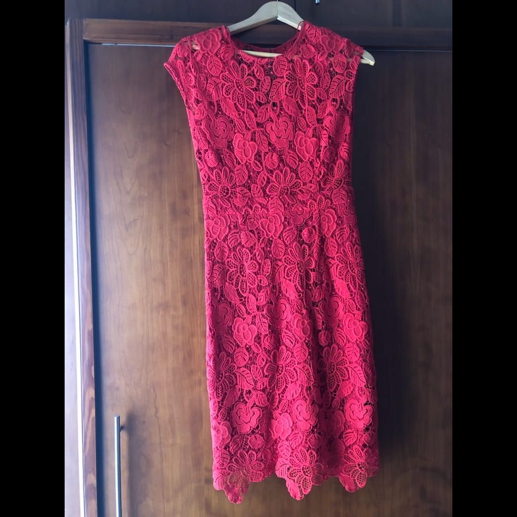 Red lace Cocktail Dress