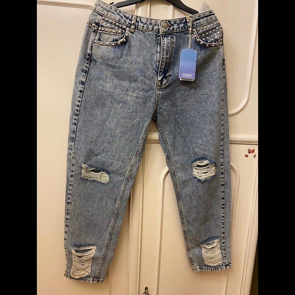 Pull and bear studded jeans