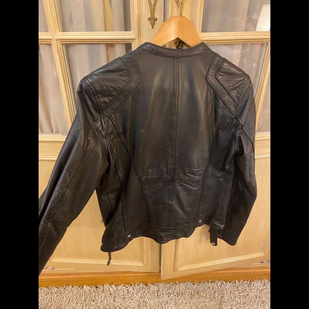 Pull&bear black leather jacket