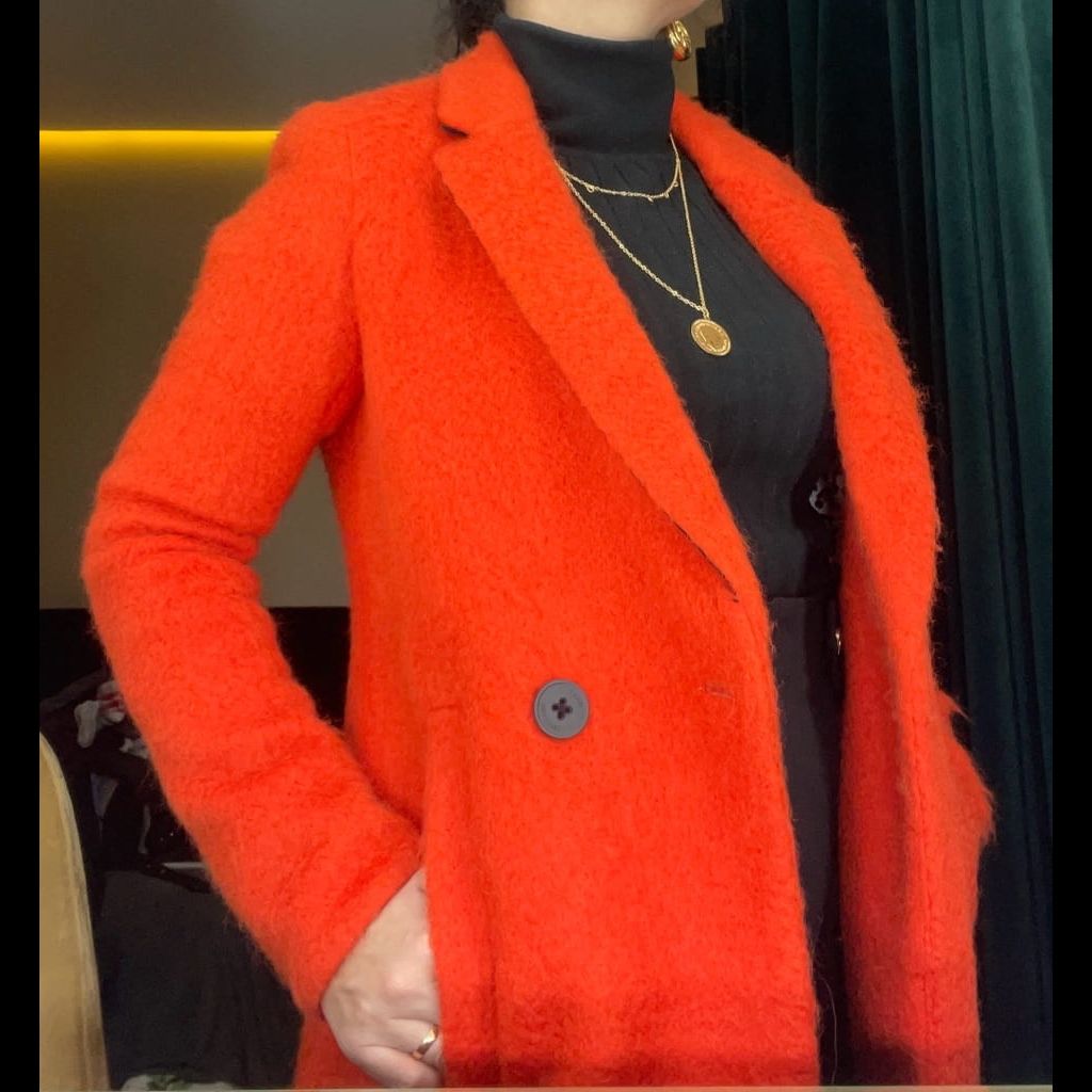 Reddish Orange Long Coat