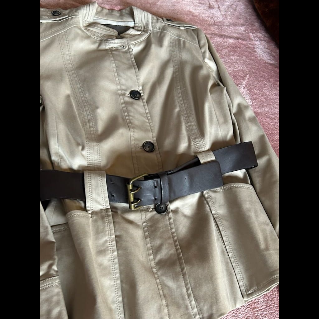 Zara Authentic beige jacket with belt -safari jacket
