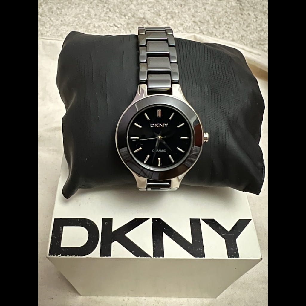 DKNY Black Ceramic Ladies Watch NY8645