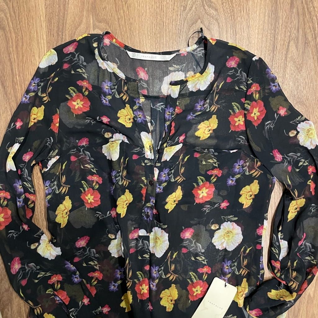 Florid Chiffon button blouse