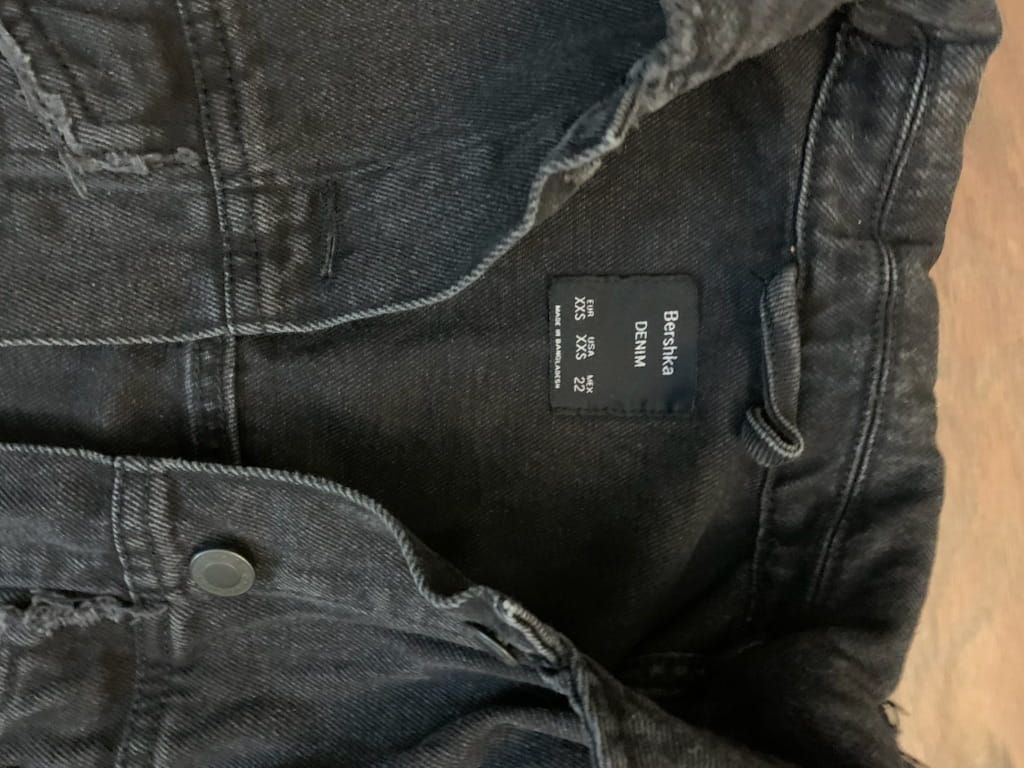 Jeans jacket black from bershka