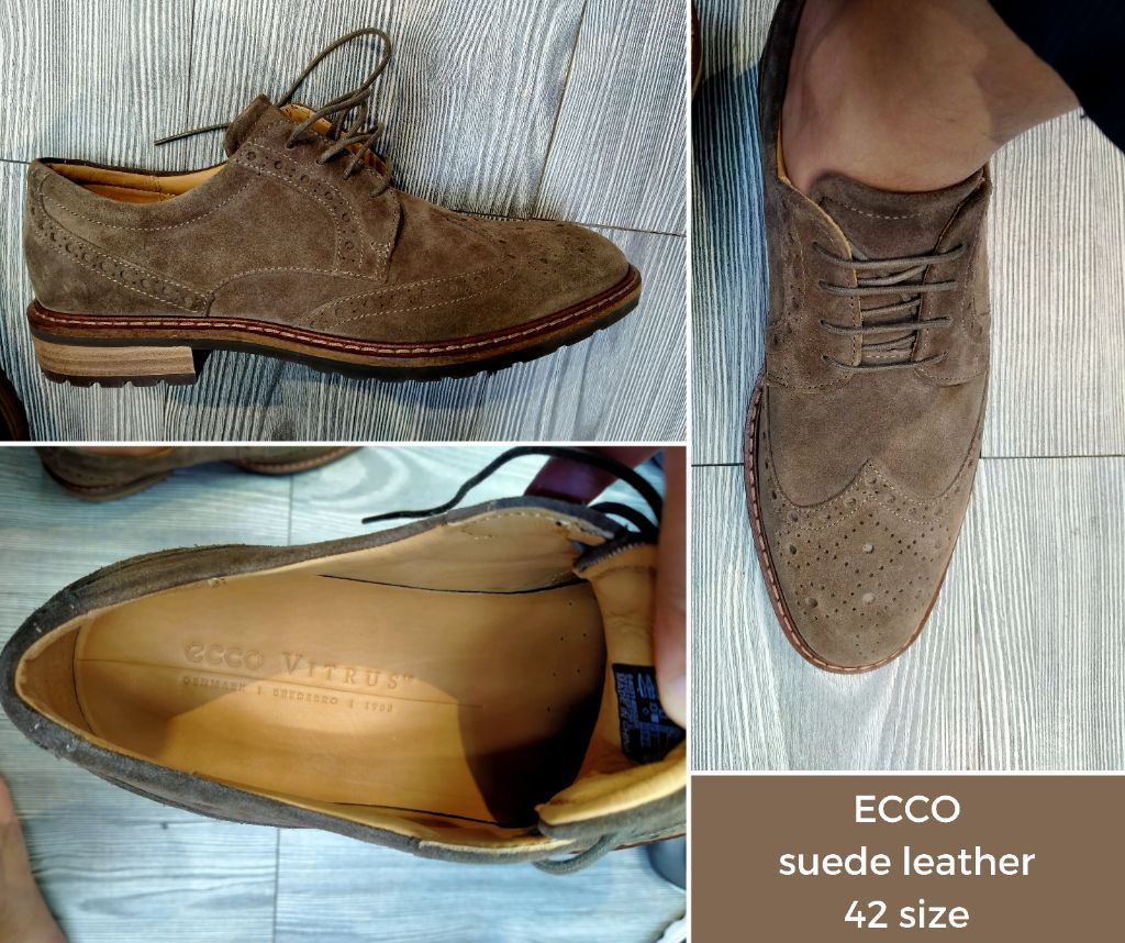 Ecco derby shoes , suede leather , new , size 42