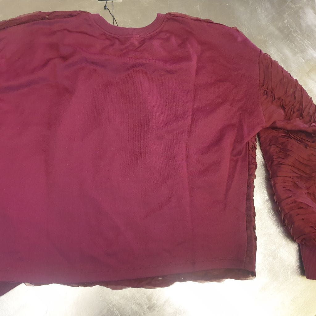 Zara Ruffled Long Sleeve Sweatshirt