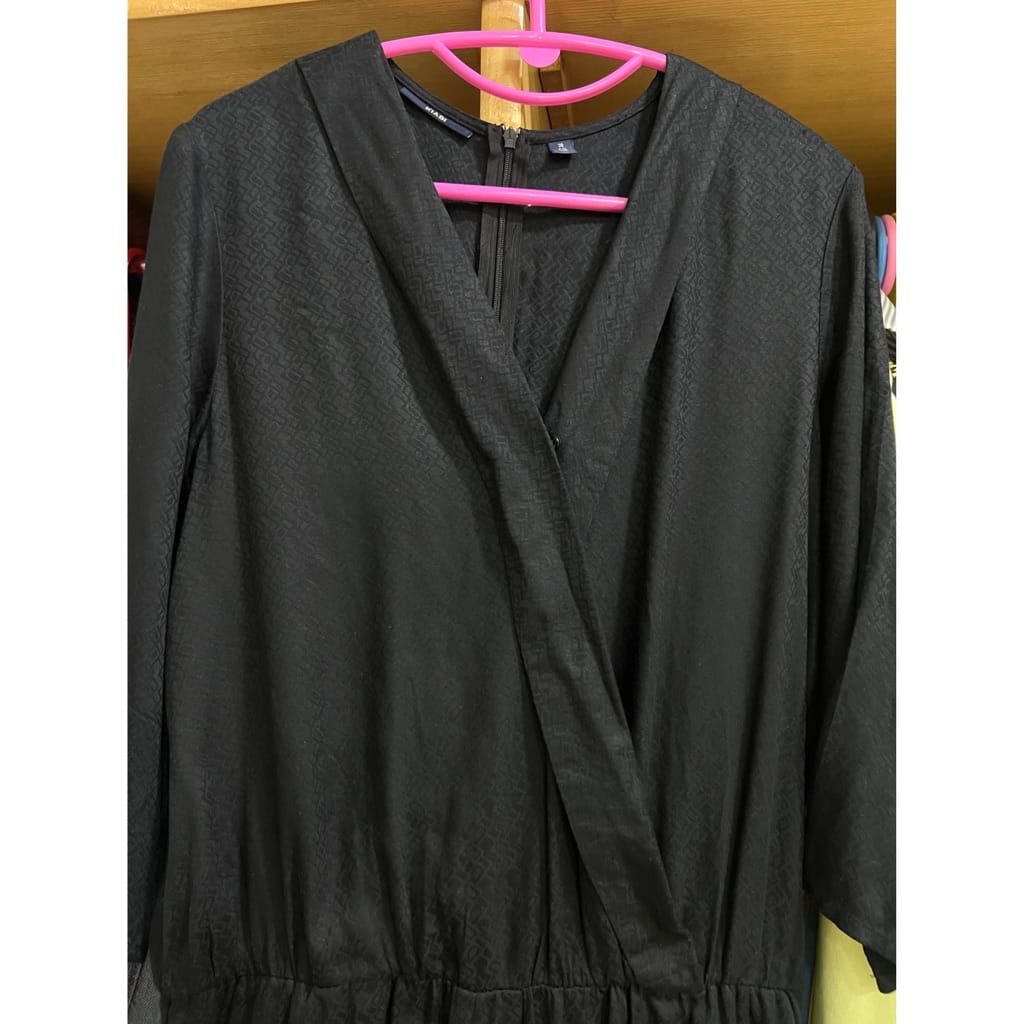 Black formal jumpsuit with pockets