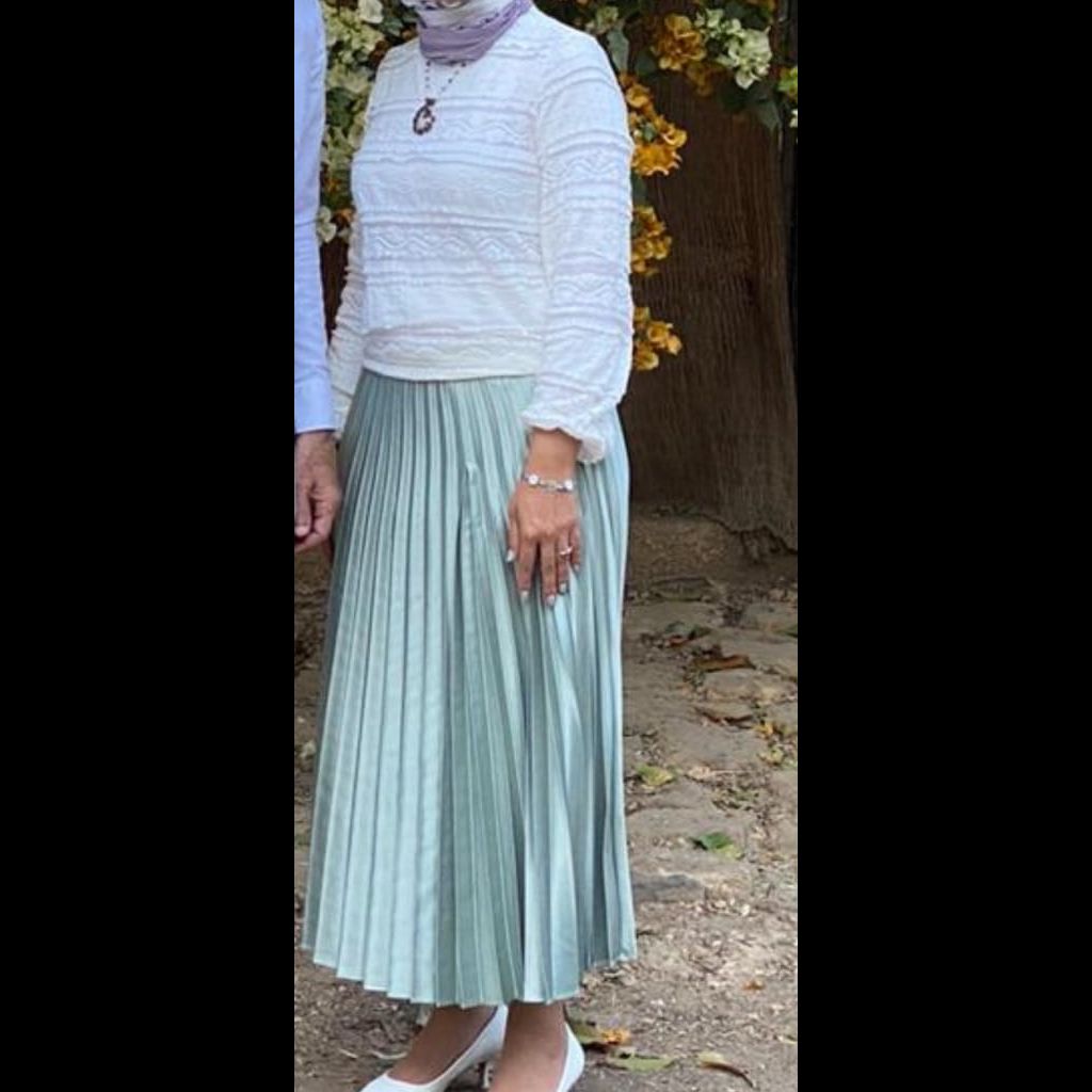 Zara satin pleated skirt