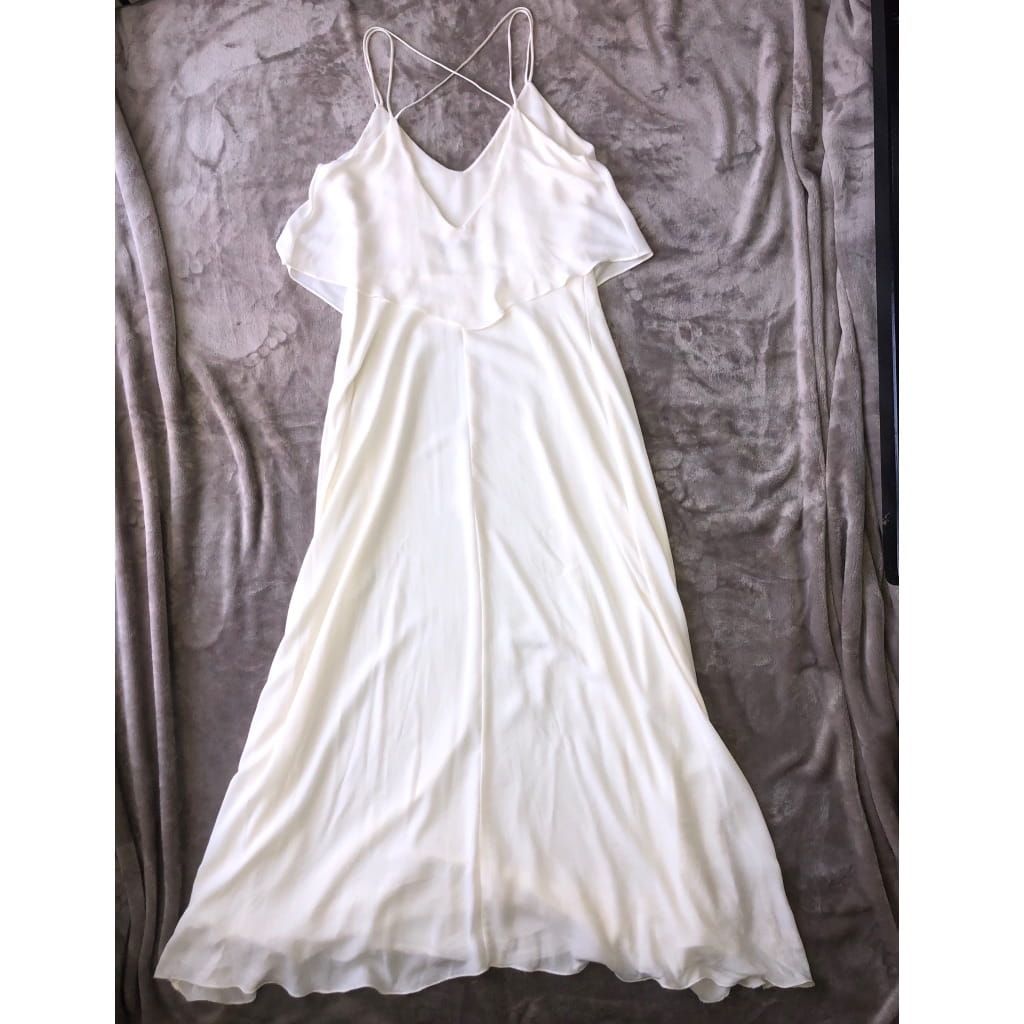White backless dress