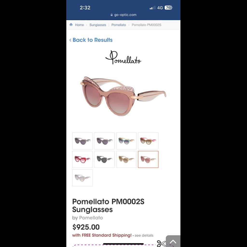 Pomellato sunglasses rose gold edition limites numbers golbaly