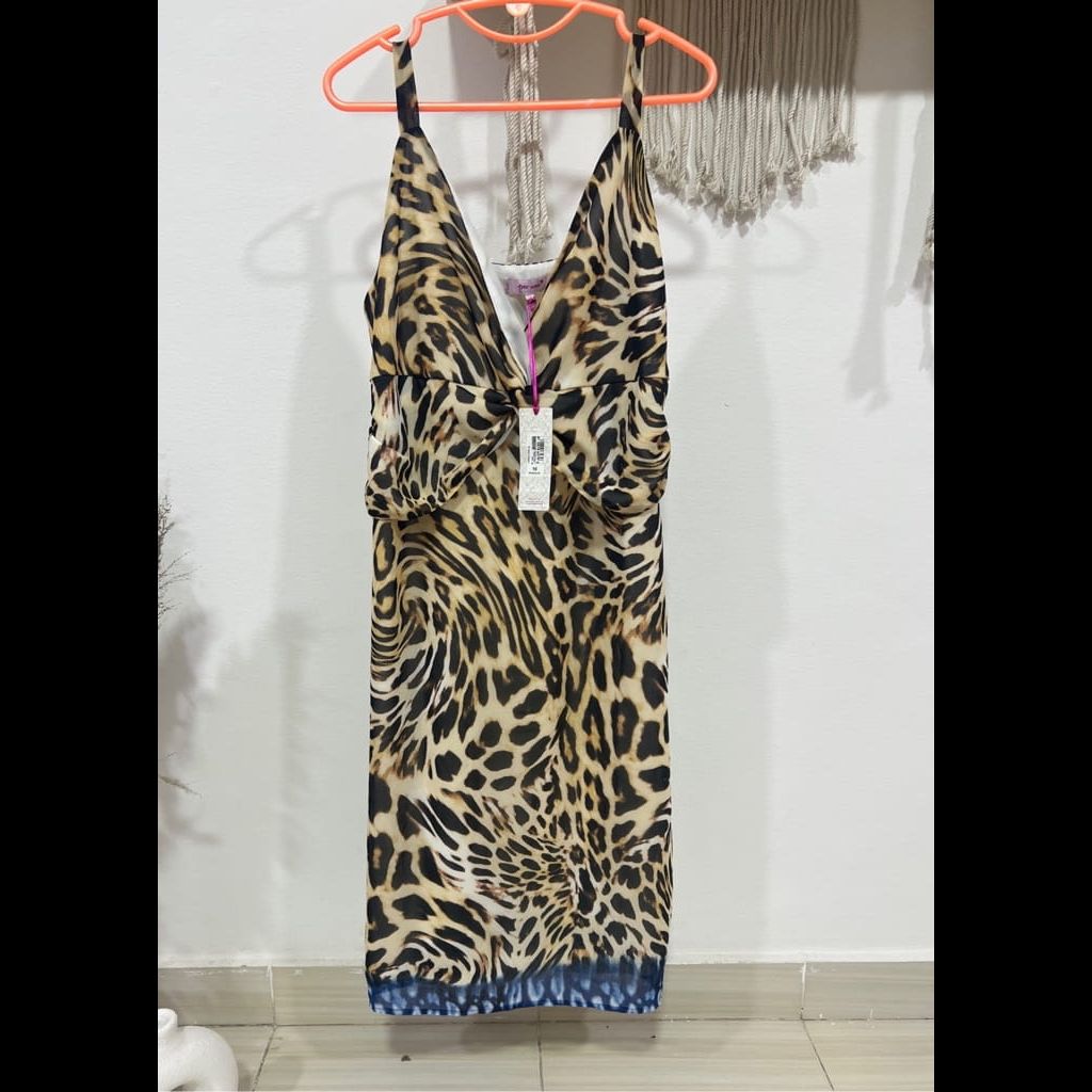 Marks and Spencers tiger chiffon dress