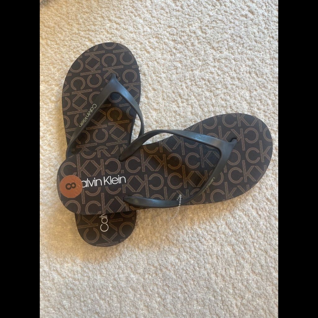 Calvin Klein flip flops